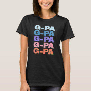 Modern Repeated Text G Pa Grandpa Granddad T-Shirt