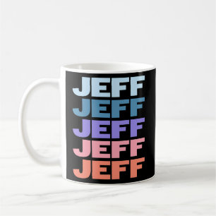 Modern Repeated Text Jeff Coffee Mug