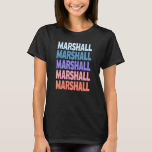 Modern Repeated Text Marshall T-Shirt