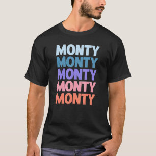 Modern Repeated Text Monty T-Shirt