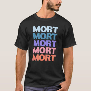 Modern Repeated Text Mort T-Shirt