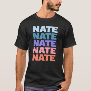 Modern Repeated Text Nate T-Shirt