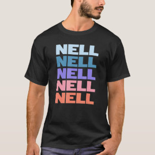 Modern Repeated Text Nell T-Shirt