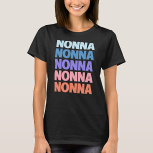 Modern Repeated Text Nonna Grandmother T-Shirt