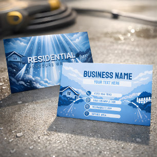 Modern Residential Pressure Washing Mist Glow Business Card