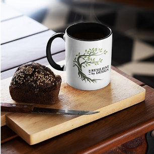 Modern RESILIENT BY DESIGN Motivational Mug