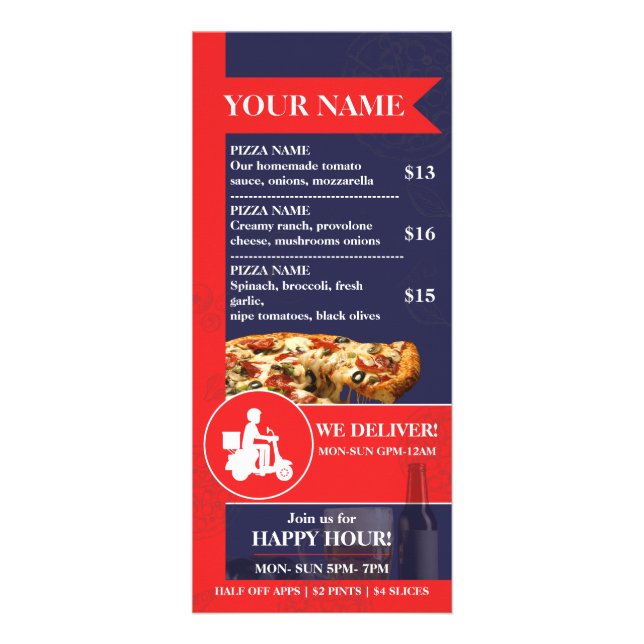 Modern Restaurant Menu Design (Back)
