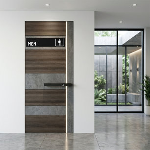 Modern Restroom Signs for Home & Private Office Bumper Sticker