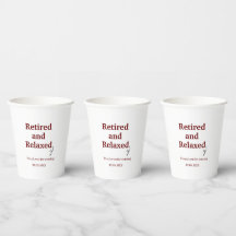 Modern Retired and Relaxed Retirement Funny Custom