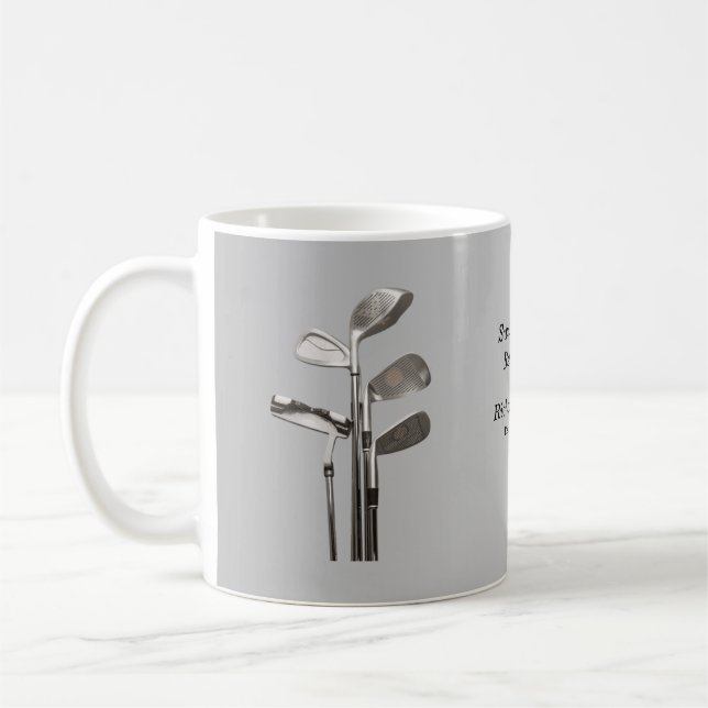 Modern Retirement Golf Sport Golfclubs  Coffee Mug (Left)