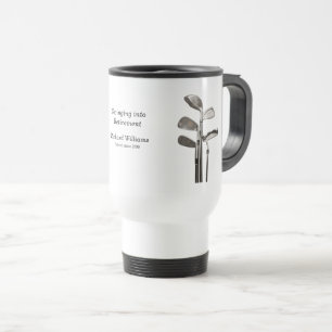 Modern Retirement Golf Sport Golfclubs  Travel Mug