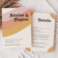 Modern Retro 70's Rainbow All In One Wedding