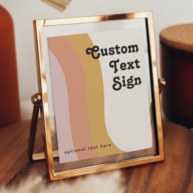 Modern Retro 70's Rainbow Cards and Gifts Custom Poster (Creator Uploaded)