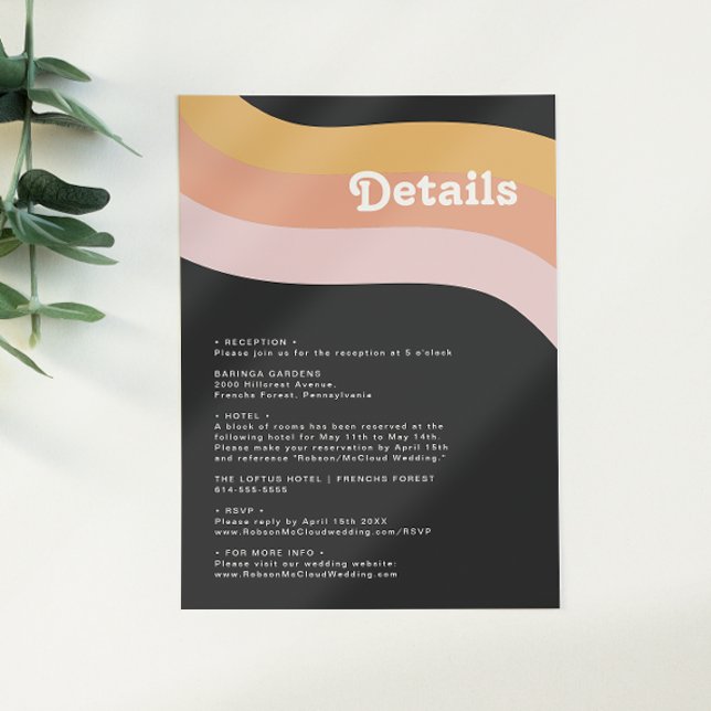 Modern Retro 70's Rainbow Dark Details Enclosure Card (Creator Uploaded)