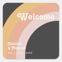 Modern Retro 70's Rainbow | Dark Wedding Welcome S