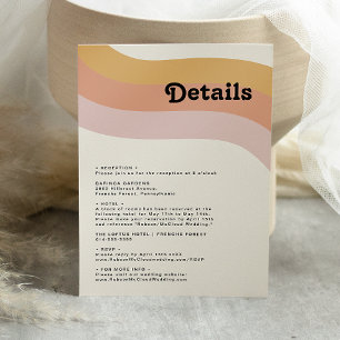 Modern Retro 70's Rainbow Details Enclosure Card