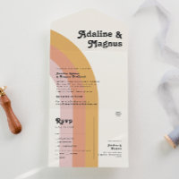 Modern Retro 70's Rainbow Seal and Send