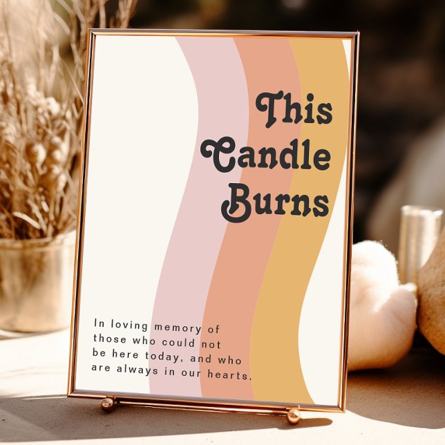 Modern Retro 70's Rainbow | This Candle Burns Poster (Creator Uploaded)