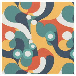 Modern Retro Abstract Fabric