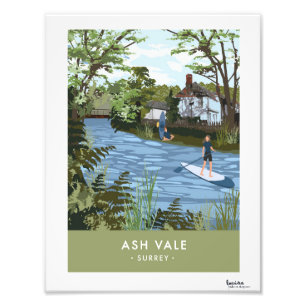 Modern Retro Ash Vale Poster