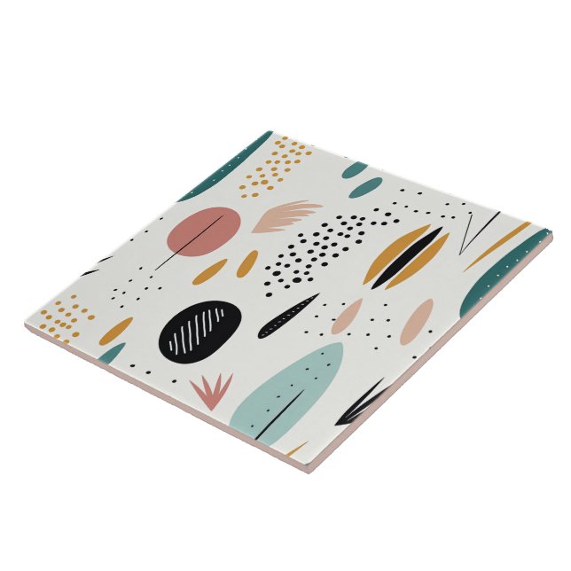 Modern Retro Boho Abstract Collection Tile (Side)