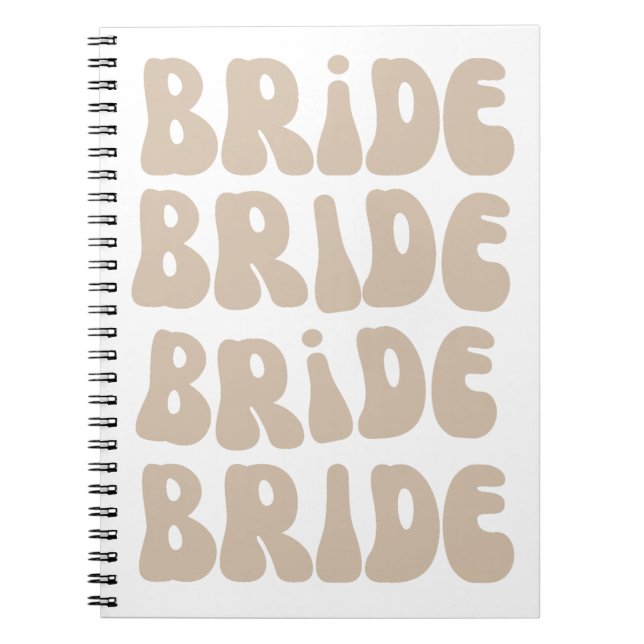 Modern Retro Bride Bachelorette Party Vintage Notebook (Front)