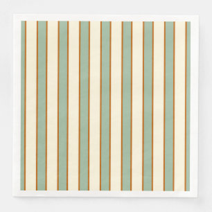 Modern Retro Chili Lime Stripe Napkin