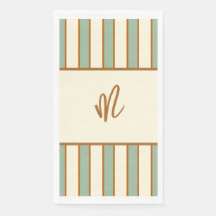 Modern Retro Chili Lime Stripe Napkin