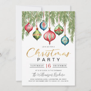 Modern Retro Christmas Party Invitation