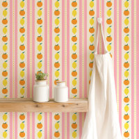 Modern Retro Citrus Stripes Pink