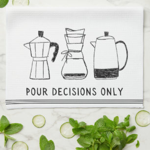 Modern Retro Coffee Lover Kitchen Towel