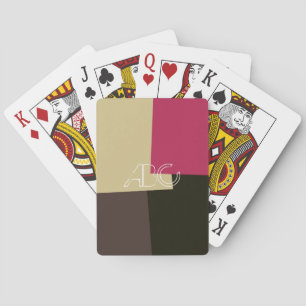 Modern Retro Colour Geometric Pattern #2 Playing Cards