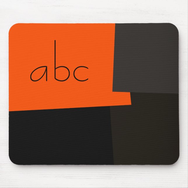 Modern Retro Colour Geometric Pattern Monogram #3 Mouse Pad (Front)