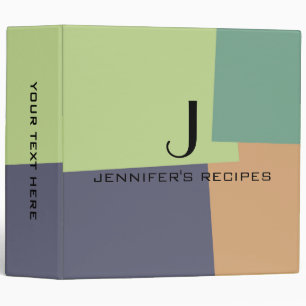 Modern Retro Colour Monogram Cooking #4 Binder