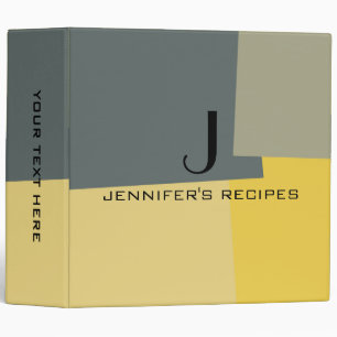 Modern Retro Colour Monogram Cooking #5 Binder