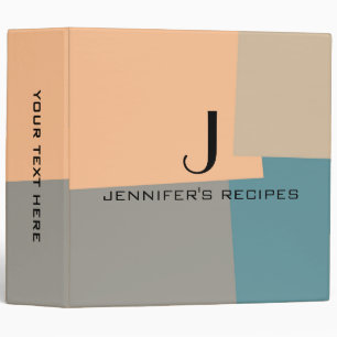 Modern Retro Colour Monogram Cooking Binder
