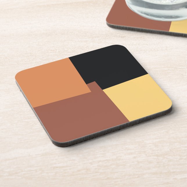 Modern Retro Colours Geometric #35 Coaster (Left Side)