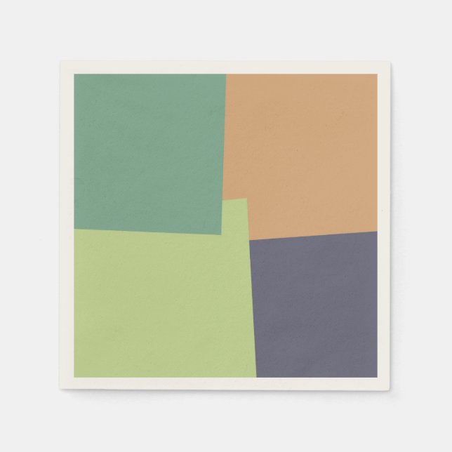 Modern Retro Colours Geometric #4 Napkin (Front)