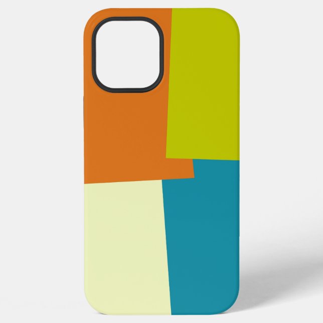 Modern Retro Colours Geometric iPhone Case (Back)