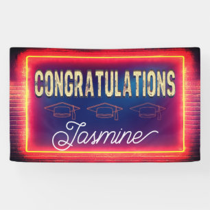 Modern Retro Congratulations Graduation Banner