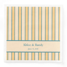 Modern Retro Coral and Green Stripe