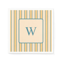 Modern Retro Coral and Green Stripe