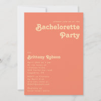 Modern Retro | Coral Bachelorette Party