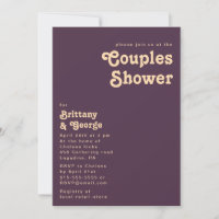 Modern Retro | Dark Purple Couples Shower