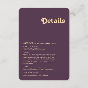 Modern Retro   Dark Purple Details Rounded Edges Enclosure Card