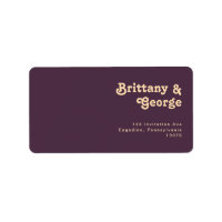 Modern Retro | Dark Purple RSVP Return Address
