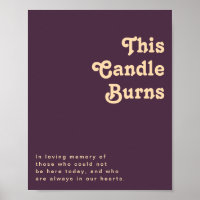 Modern Retro | Dark Purple This Candle Burns