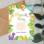 Modern Retro Dinosaur Birthday Party Thank You Card<br><div class="desc">This is a Modern Retro Dinosaur Birthday Party Thank You Card!</div>