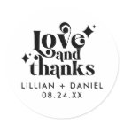 Modern Retro Editable Wedding Thank You