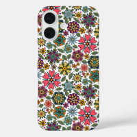 Modern Retro Floral Drawing Seamless Pattern Art
